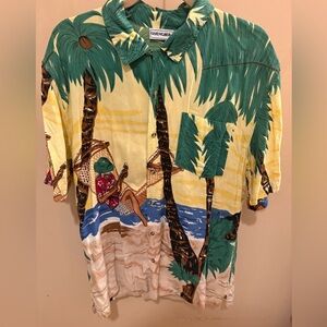 Quenched Men's Hawaiian Tropical Shirt Large